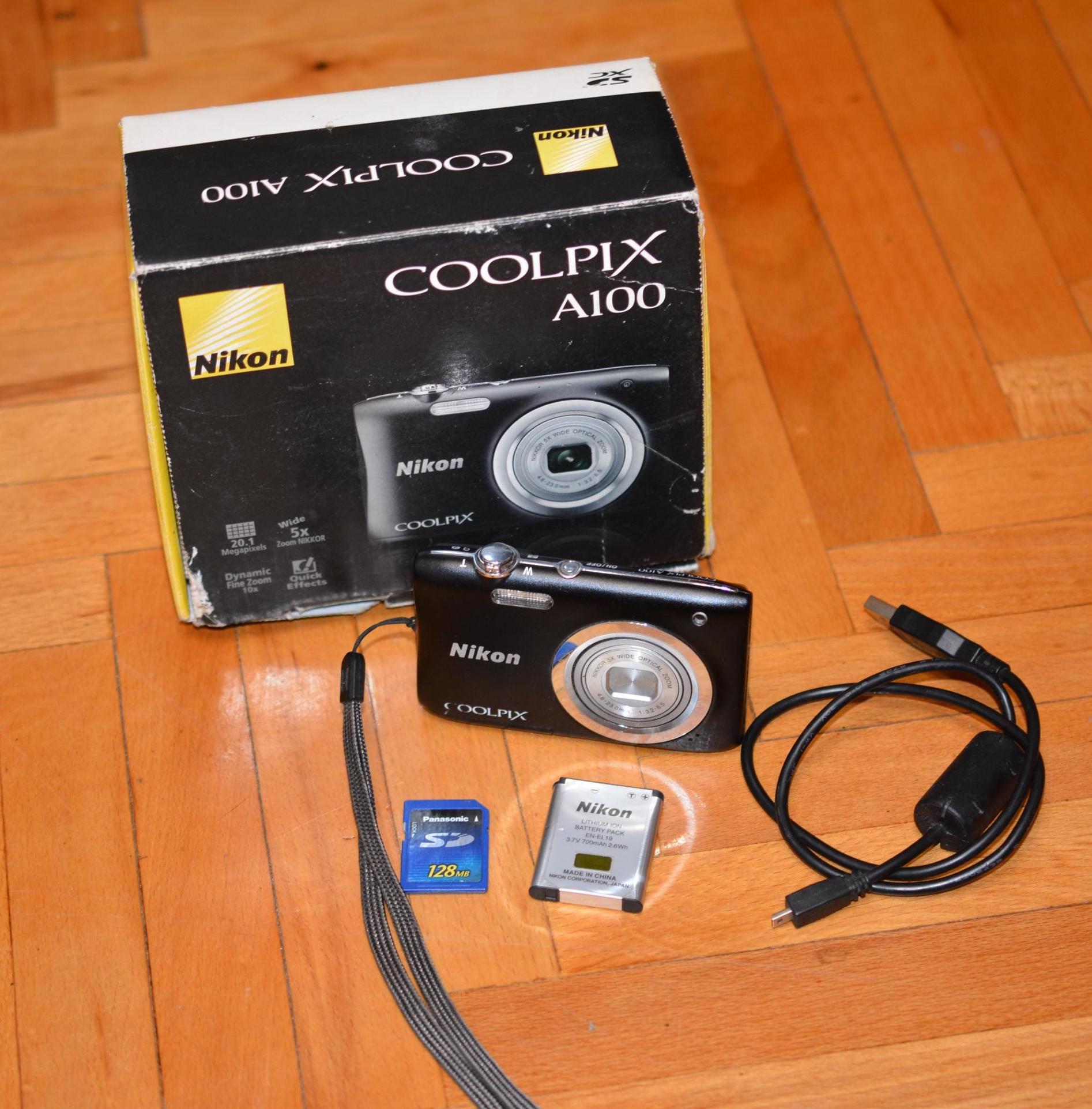 Nikon Coolpix A100 20.1MP Digital Camera Boxed 10X Zoom