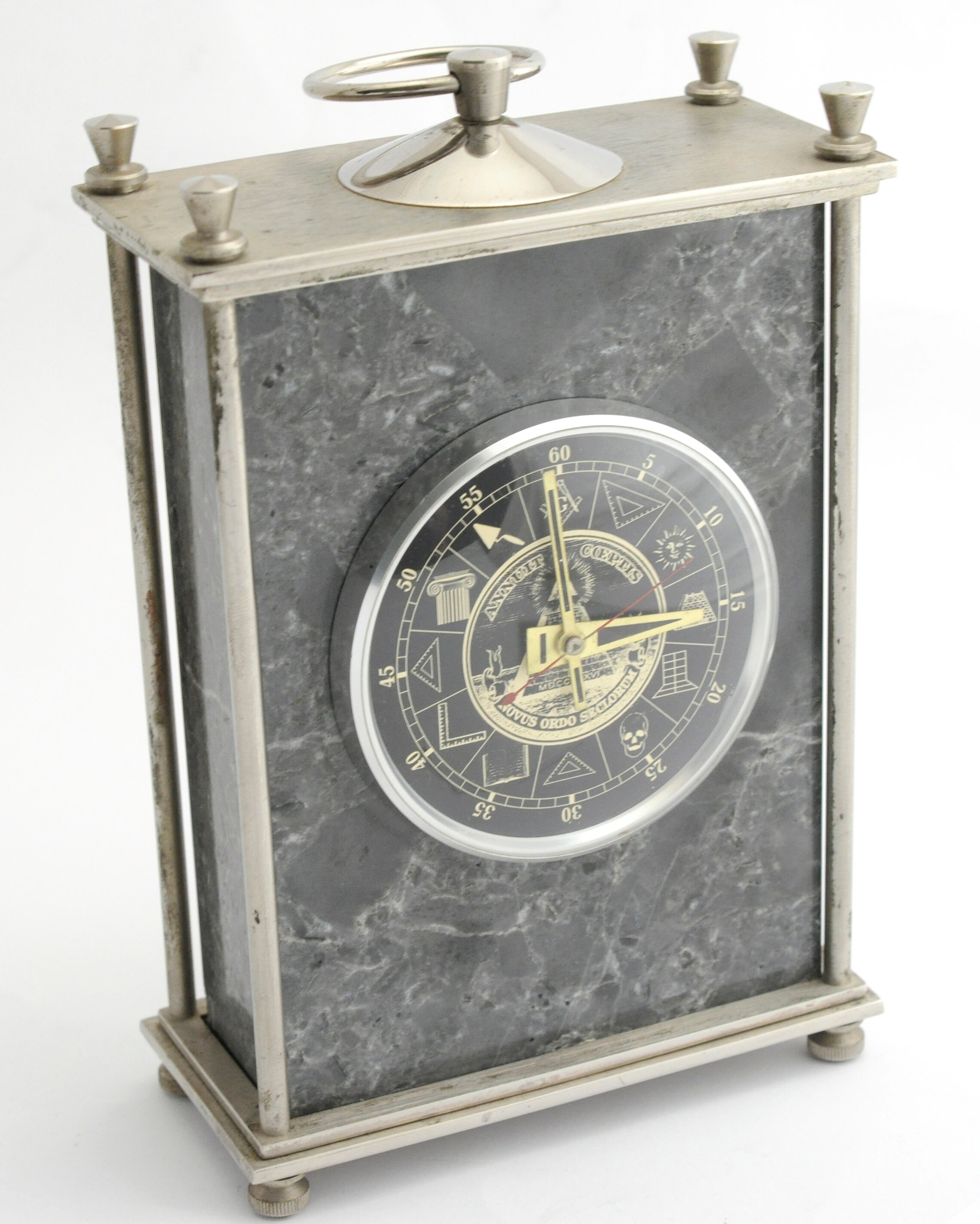 Mantel Clock MOLNIJA USSR MASONIC Mason Vintage Russian 5 days Etsy