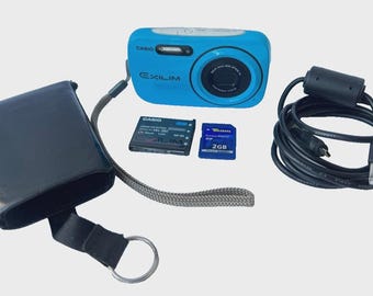 Casio EXILIM EX-Z32 16.1MP Digital Blue Camera SD Card - Tested