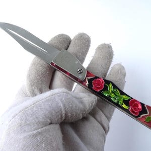 Handmade Knife Prison Art Vintage Folding knife 1970s