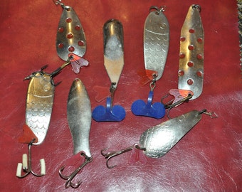 16 pièces leurres de pêche appâts Spinner, appâts Spinner en métal dur pour  saumon truite B, Kit de cuillères Spinnerbait avec Triple