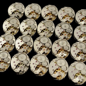 a lot of 20 MATCHING oval-shaped WOMEN&#39;S watch movements steampunk Diy cufflink