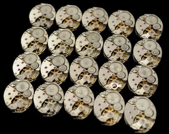 a lot of 20 MATCHING oval-shaped WOMEN&#39;S watch movements steampunk Diy cufflink