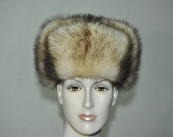 Unisex Vintage Winter Hat natural fur ferret new