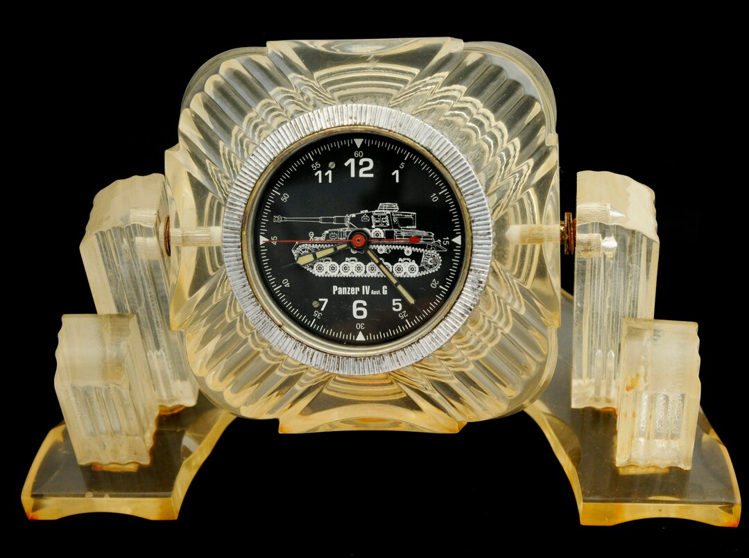 Vintage Mechanic Clock Tank German Tank Panzer IV 5 Days Military ...