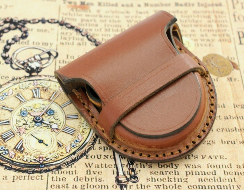 Strap Steampunk Hq Leather Pocket Watch Belt Pouch Bag CASE 57 Etsy