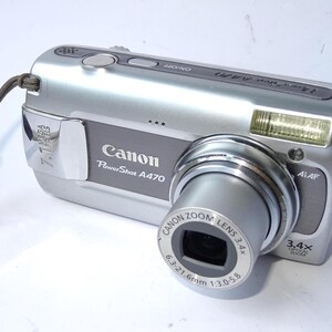 Canon PowerShot A470 Compact Digital Camera Silver, 7.1MP+SD memory card