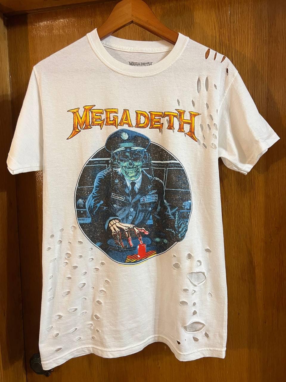 メガデス Tシャツ　ブロッカム　XL MEGADETH y2k Rare T-shirt White Megadeth Unisex Size S/M Catton Y2k Band - Etsy