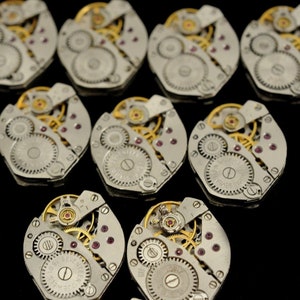 a lot of 10 matching eye-shaped women&#39;s watch movements steampunk supplies
