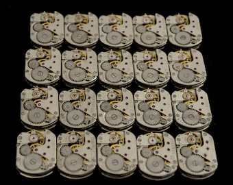 Rare a lot of 20 CIRCULAR Russian women&#39;s watch movements steampunk art cufflink