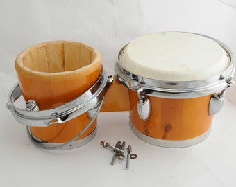 Vintage wooden Drums Bongo Musical Instruments Percussion Drums