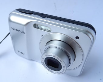 Olympus T-10 Compact Digital Camera + SD Memory Card, Strap and