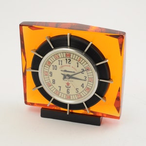 Vintage Table Clock Northern Fleet Submarine Navy Mechanical Skeleton Tested