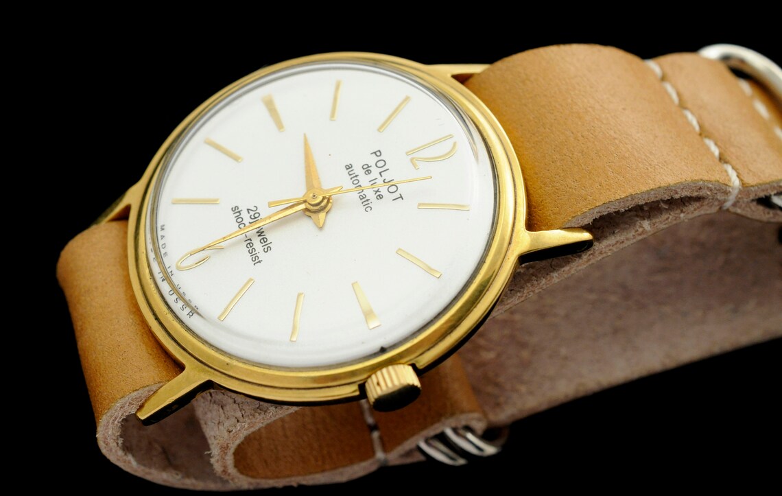 poljot de luxe automatic 29 jewels shockproof