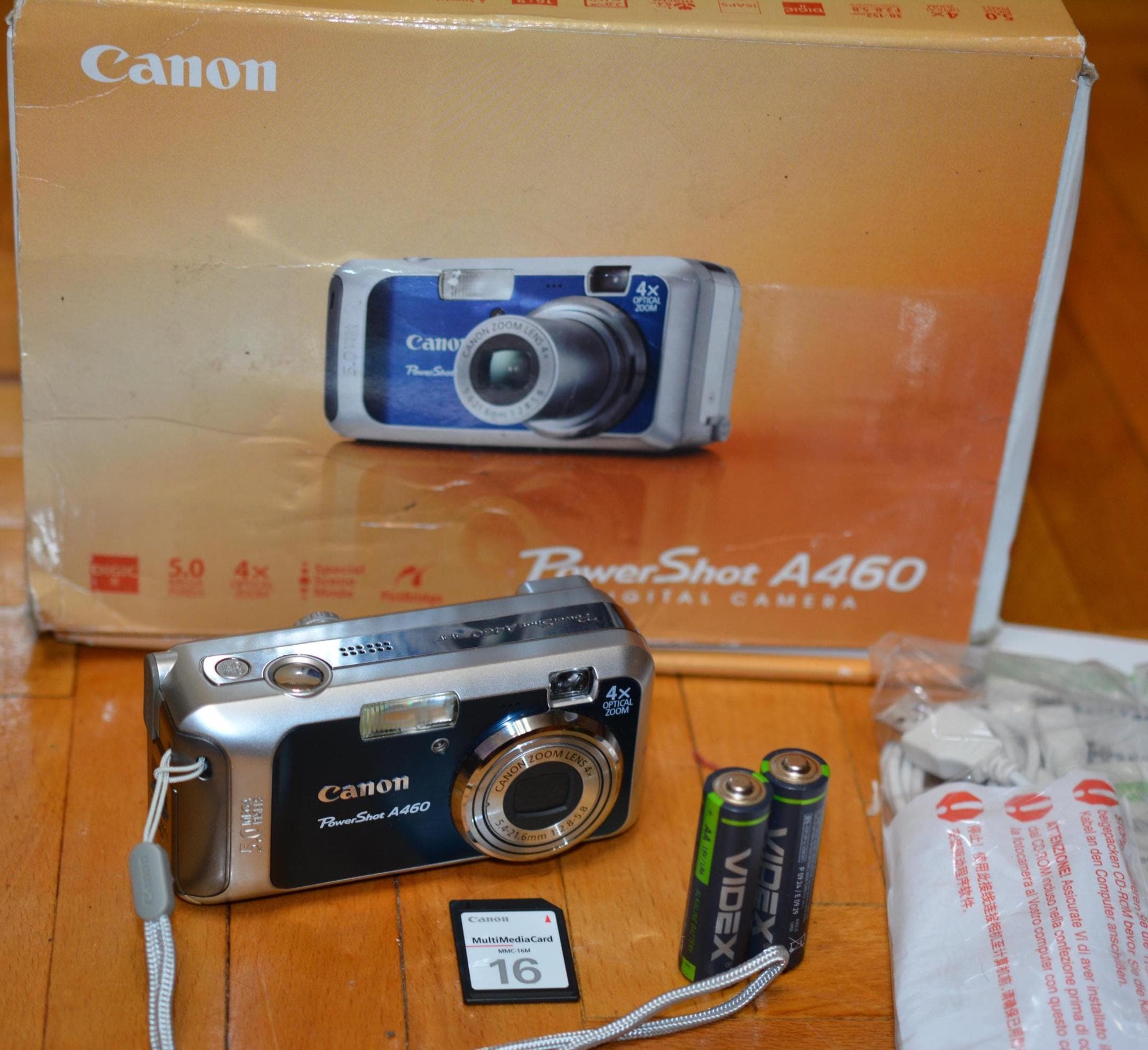 ブルー CANON PowerShot A460 コンパクトデジタルカメラ SDカード + 箱