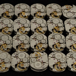 Rare a lot of 20 CIRCULAR Russian women&#39;s watch movements steampunk art cufflink