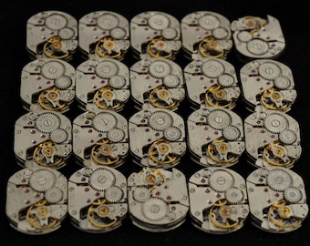 Rare a lot of 20 CIRCULAR Russian women's watch movements steampunk art cufflink