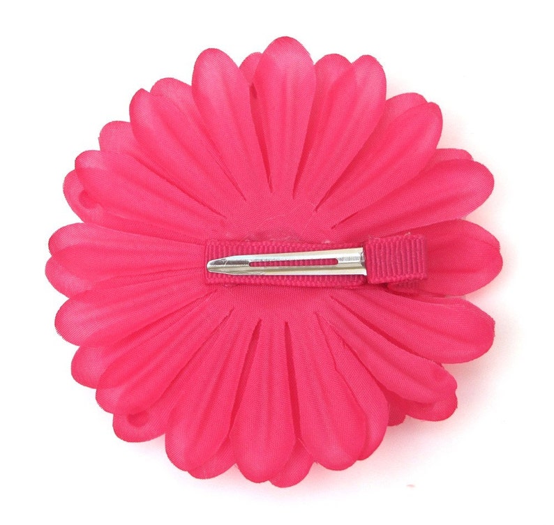 Hot Pink Sparkly Rhinestone Flower Barrette image 4