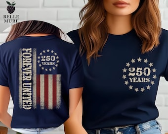 Custom 250th Anniversary American Flag Shirt, Personalized USA Birthday Patriotic, Freedom Heritage Graphic Shirt