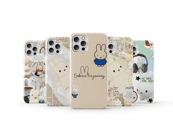 Miffy Phone Case Cute Anime Phone Cover for iPhone 17 16 Pro Max 15 14 13 12 11 X 8 7 6 Plus Samsung S25 Ultra S24 S23 S22 S21