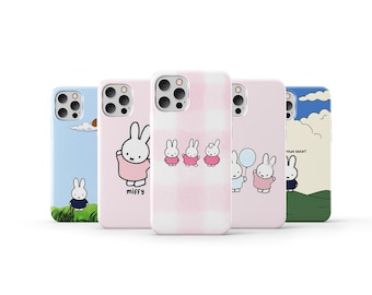 Miffy Phone Case Cute Anime Comics Phone Cover for iPhone 16 Pro Max 15 14 13 12 11 X 8 7 6 Plus Samsung S25 Ultra S24 S23 S22 S21 S20 FE