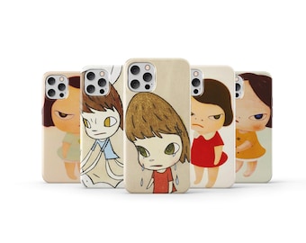 Yoshitomo Nara Phone Case Cute Japanese Phone Cover for iPhone 17 16 Pro Max 15 14 13 12 11 X 8 7 6 Plus Samsung S25 Ultra S24 S23 S22 S21