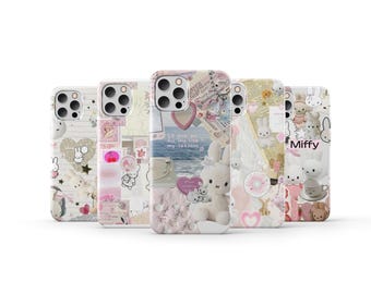 Miffy Phone Case Cute Anime Comics Phone Cover for iPhone 16 Pro Max 15 14 13 12 11 X 8 7 6 Plus Samsung S25 Ultra S24 S23 S22 S21 S20 FE