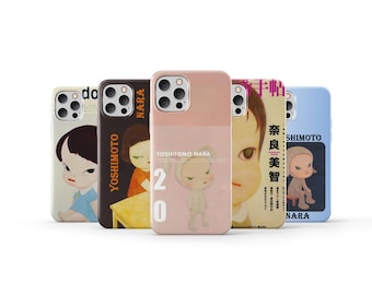 Yoshitomo Nara Phone Case Cute Japanese Phone Cover for iPhone 17 16 Pro Max 15 14 13 12 11 X 8 7 6 Plus Samsung S25 Ultra S24 S23 S22 S21