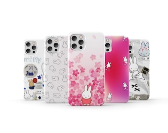Miffy Phone Case Cute Anime Comics Phone Cover for iPhone 16 Pro Max 15 14 13 12 11 X 8 7 6 Plus Samsung S25 Ultra S24 S23 S22 S21 S20 FE