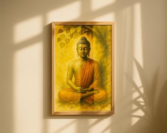 Meditative Buddha Print: Spiritual Zen Yoga Decor (Digital Download
