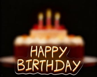 Happy Birthday Neon Sign, LED Light, Birthday Party Decor, Neon Gift Sign, Birthday Celebration Decor, Party Decoration for Birthdays