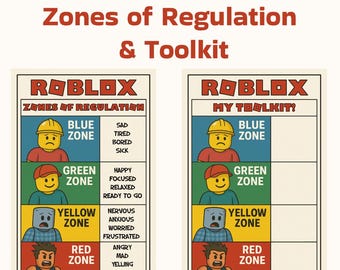 Roblox-toolkit voor emotionele regulatie: kaarten en toolkit voor zones van regulatie