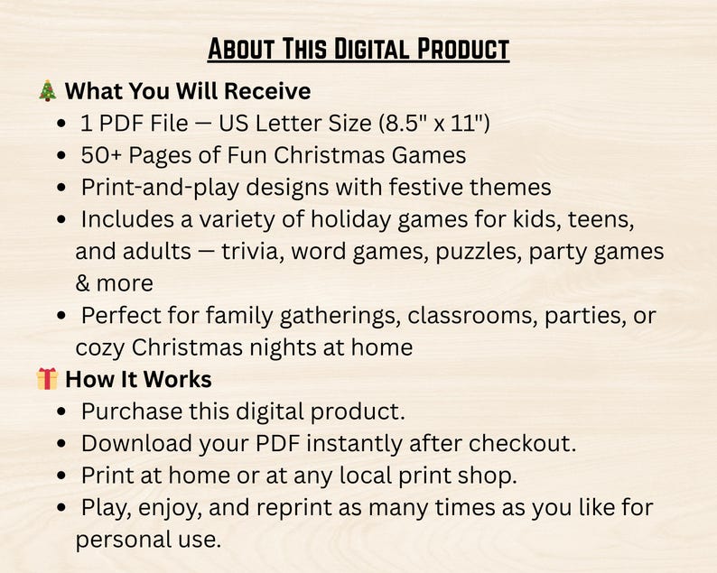 50+ Printable Christmas Games Bundle | Family, Kids & Holiday Party Fun ...