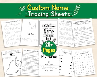 Custom Name Tracing Worksheets: Preschool & Homeschool Handwriting Practice (PDF Download)