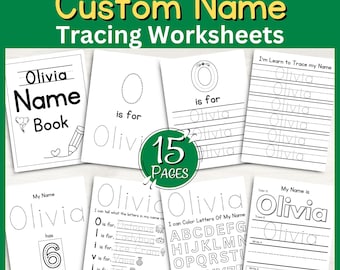 Personalized Name Tracing Worksheet: Preschool Handwriting Practice (PDF Download)