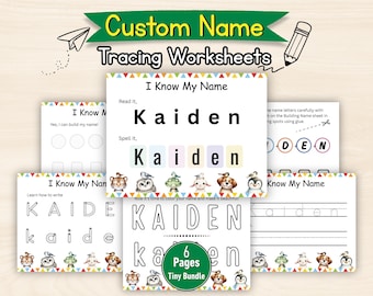 Custom Name Tracing Worksheets Preschool Handwriting Practice Book (PDF Download)