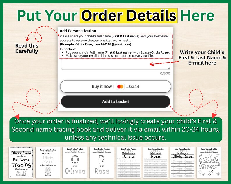 Custom Full Word Custom Full Name Tracing Worksheet for Preschool | Personalized ...
