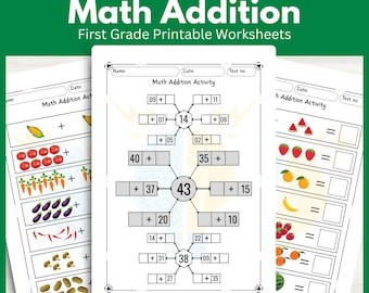 Zusatz Arbeitsblätter: Kindergarten Mathe Busy Buch (Printable PDF Download)
