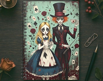 Dark Academia Wonderland Notebook – Gothic Fairytale Occult Journal, Gift for Book Lovers and Writers