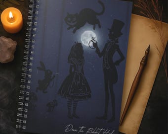 Alice in Wonderland Notebook – Dark Fairytale Gothic Fantasy Journal Gift