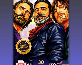 Mystery Coloring By Number, Zombie Apocalypse, Coloring By Number, Mysterious Coloring, Coloring Book,  PDF + PNG vol Ruso, Best Quality