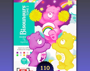 Mystery Coloring By Number Les Bisounours Tome 2 | Coloriage | Disney Coloring Book | Pdf Coloring | Color by Number | Best Quality