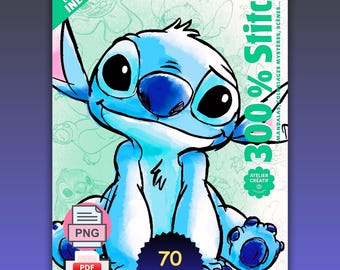 Stitch 300% Original | Coloring Book | Disney Coloring Book | PDF + PNG Coloring Pages | Color by Numbers | Adult Coloring Books