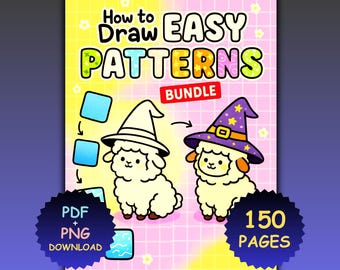 How to Draw Patterns Coloring Book: 150 Easy Pages (Printable PDF + PNG for Markers)