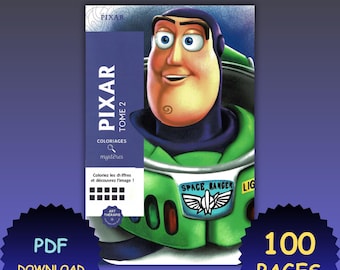 Libro para colorear por números de Buzz Lightyear / Actividad de Disney Pixar (Descarga digital)