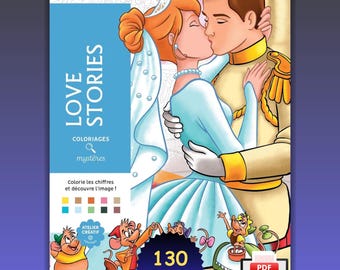 Mystery Coloring By Number Love Stories, Coloring Book, Color By Number, Best Quality, Instant Dowloand PDF