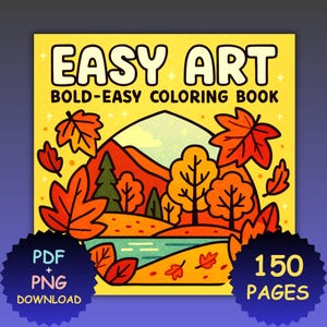 Kawaii Coloring Book: 150 Easy Art Pages (PDF + PNG Digital Download)