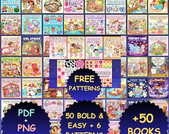 Paquete de libros para colorear acogedores: más de 2000 páginas imprimibles (descarga en PDF y PNG)