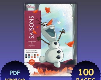 Disney Mystery Digital Coloring Book with over 100 pages - Seasons (coloring pages, adult coloring book, color by numbers)