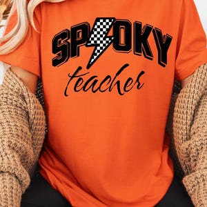 Gruselige Lehrer Halloween Shirt für Geschenk, lustige Erzieher T-Shirt, Herbst Vibes süßes Halloween Shirt, Humor T-Shirts